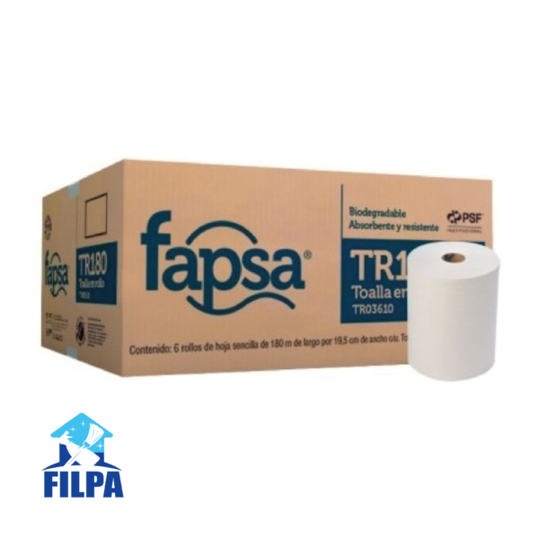 Toalla en rollo FAPSA TR180, (CAJA con 6 piezas)