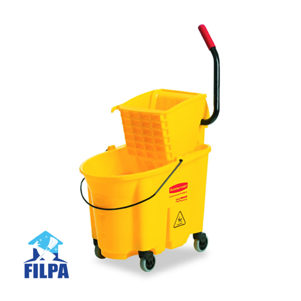 Cubeta Con Exprimidor Rubbermaid de 33 litros
