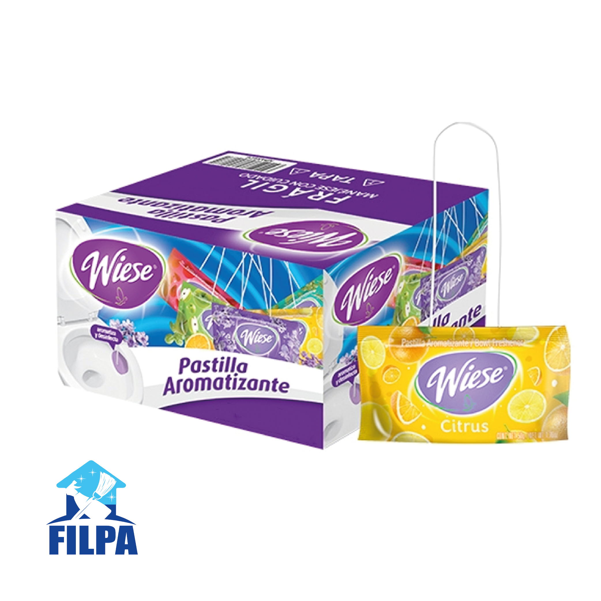 PASTILLA PARA WC WIESER 60GR CAJA CON 50 PIEZAS – Filpa México